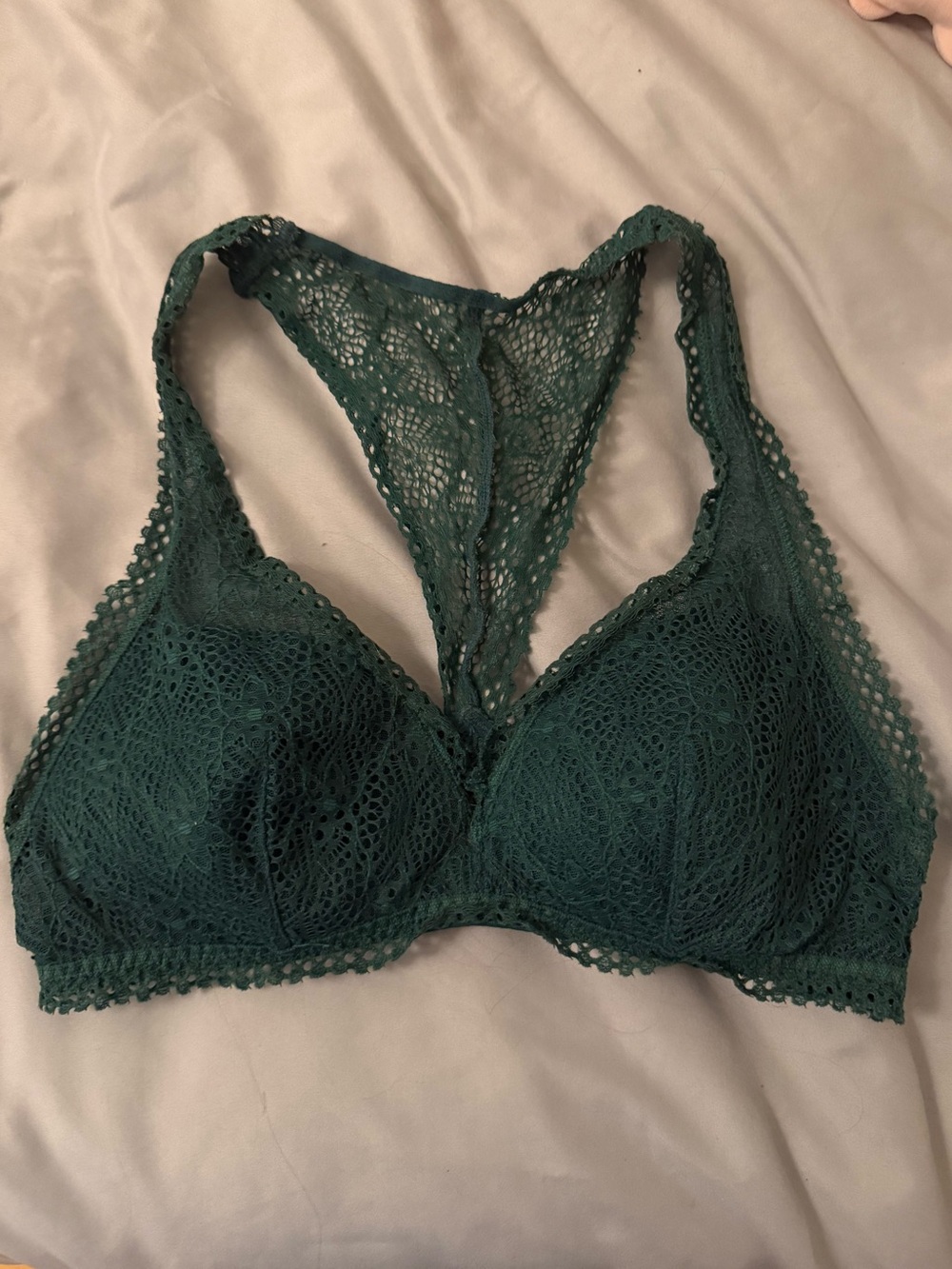 Victoria's Secret Lace Racerback Bralette - Green